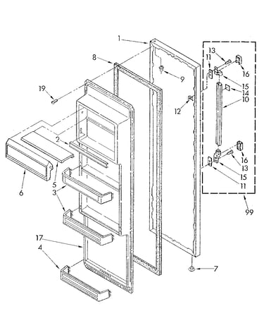 Refrigerator door