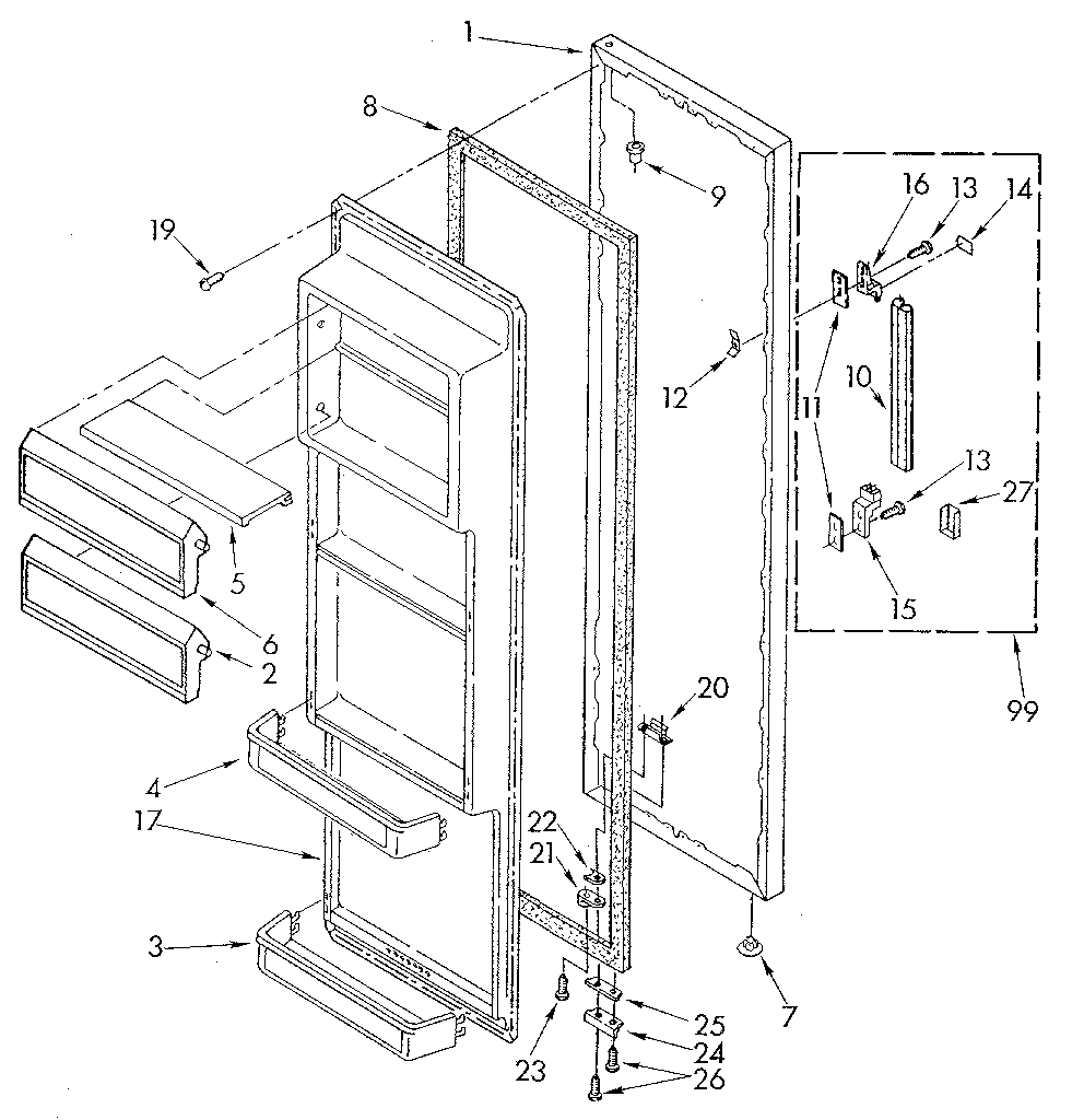 Refrigerator door