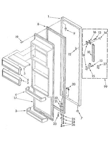 Refrigerator door