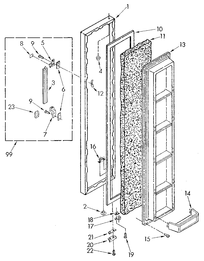 Freezer door