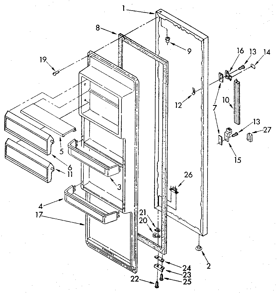 Refrigerator door