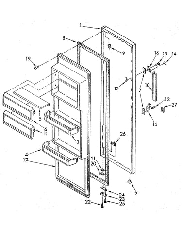 Refrigerator door