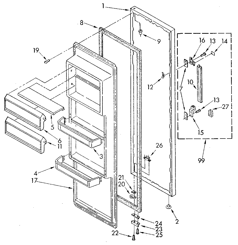 Refrigerator door