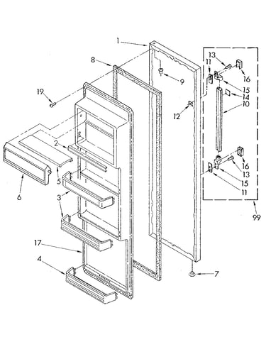 Refrigerator door