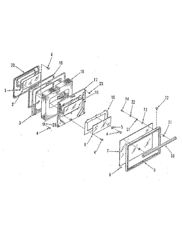 Oven door section