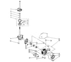 Kenmore 11082984300 gearcase and motor diagram