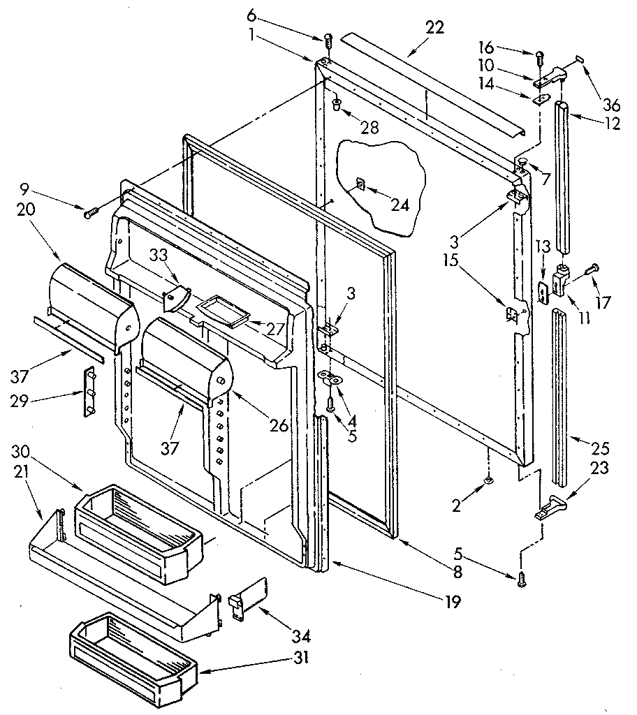 Refrigerator door