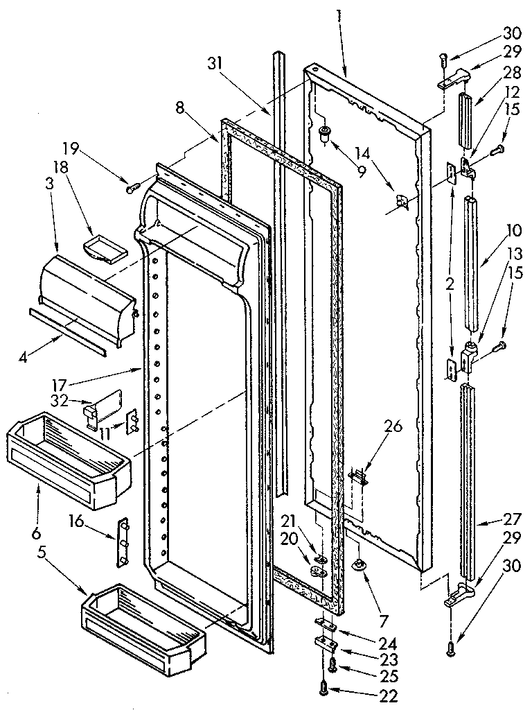 Refrigerator door