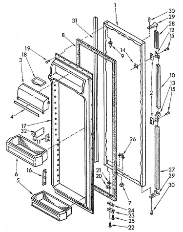 Refrigerator door