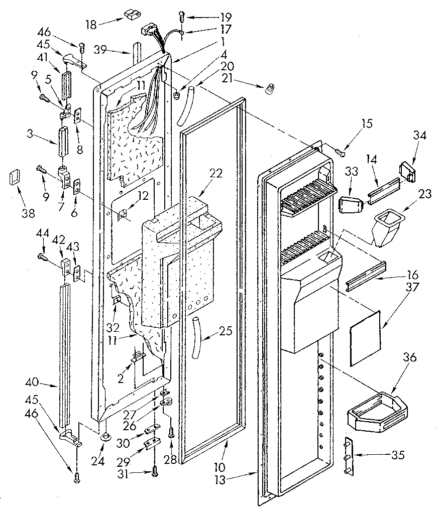 Freezer door