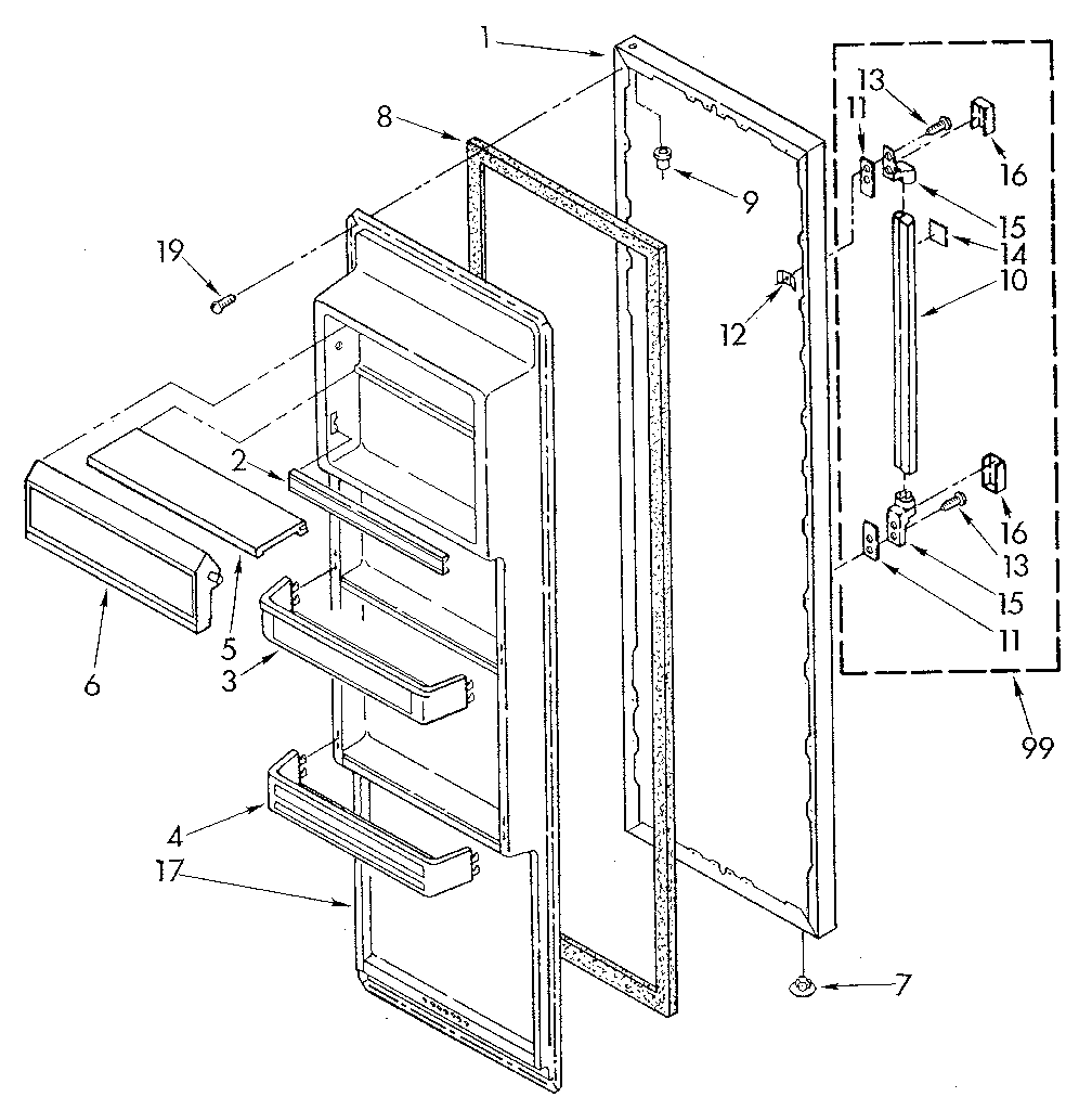 Refrigerator door