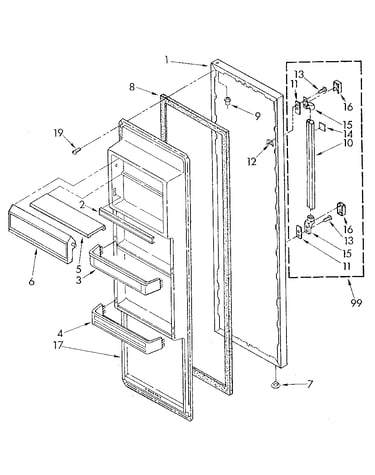 Refrigerator door