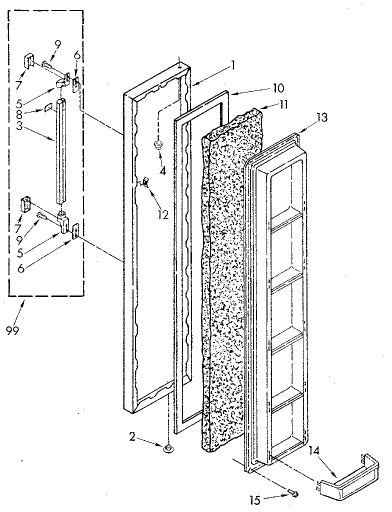 Freezer door