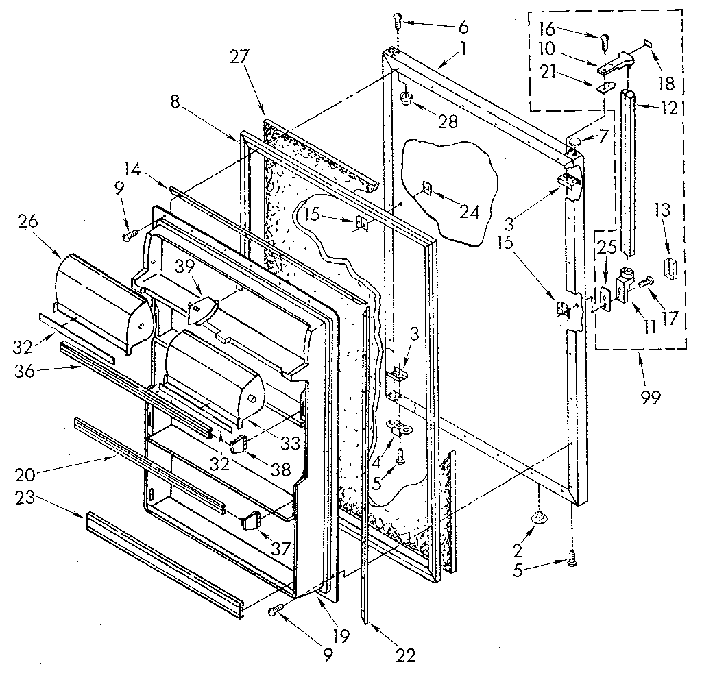 Refrigerator door