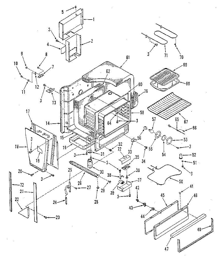 Oven body section