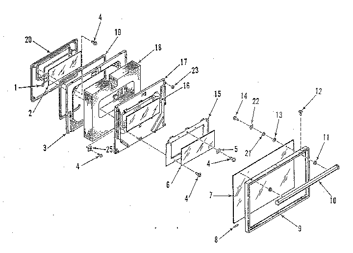 Oven door section