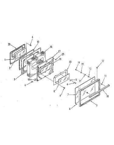 Oven door section