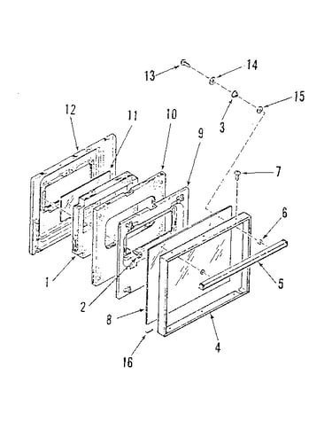 Oven door section