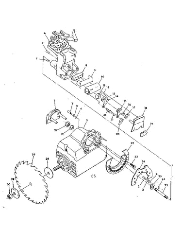 Figure 3 - yoke and motor assembly