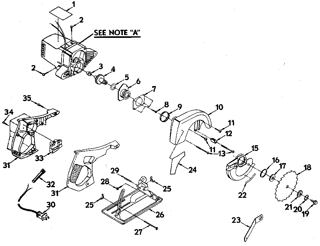 Base and blade assembly