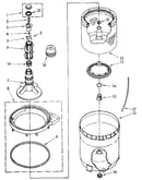 Agitator, basket and tub parts