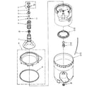 Kenmore 11082891100 agitator, basket and tub parts diagram