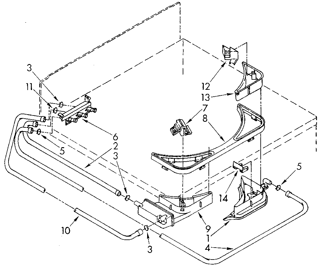 Bleach, detergent and rinse dispenser