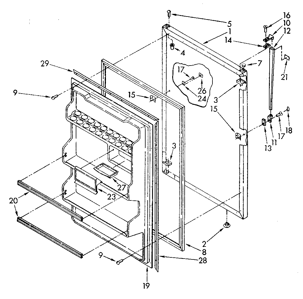 Refrigerator door