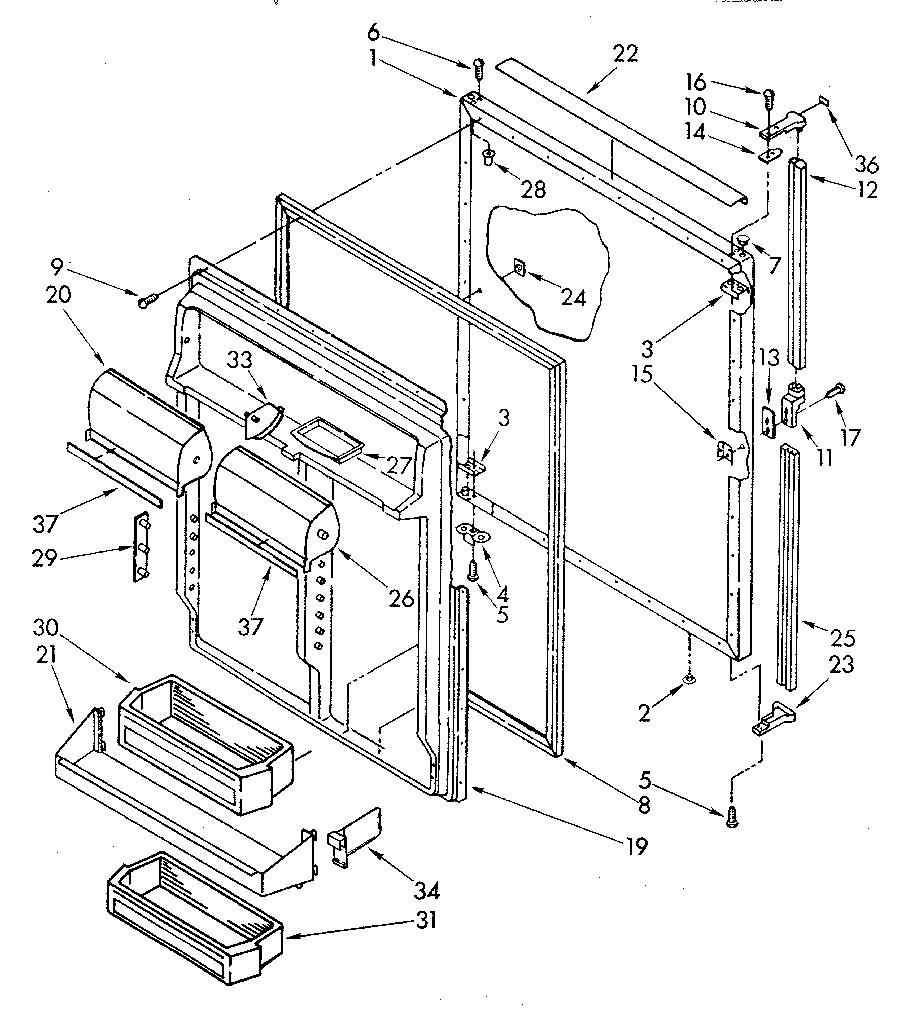 Refrigerator door