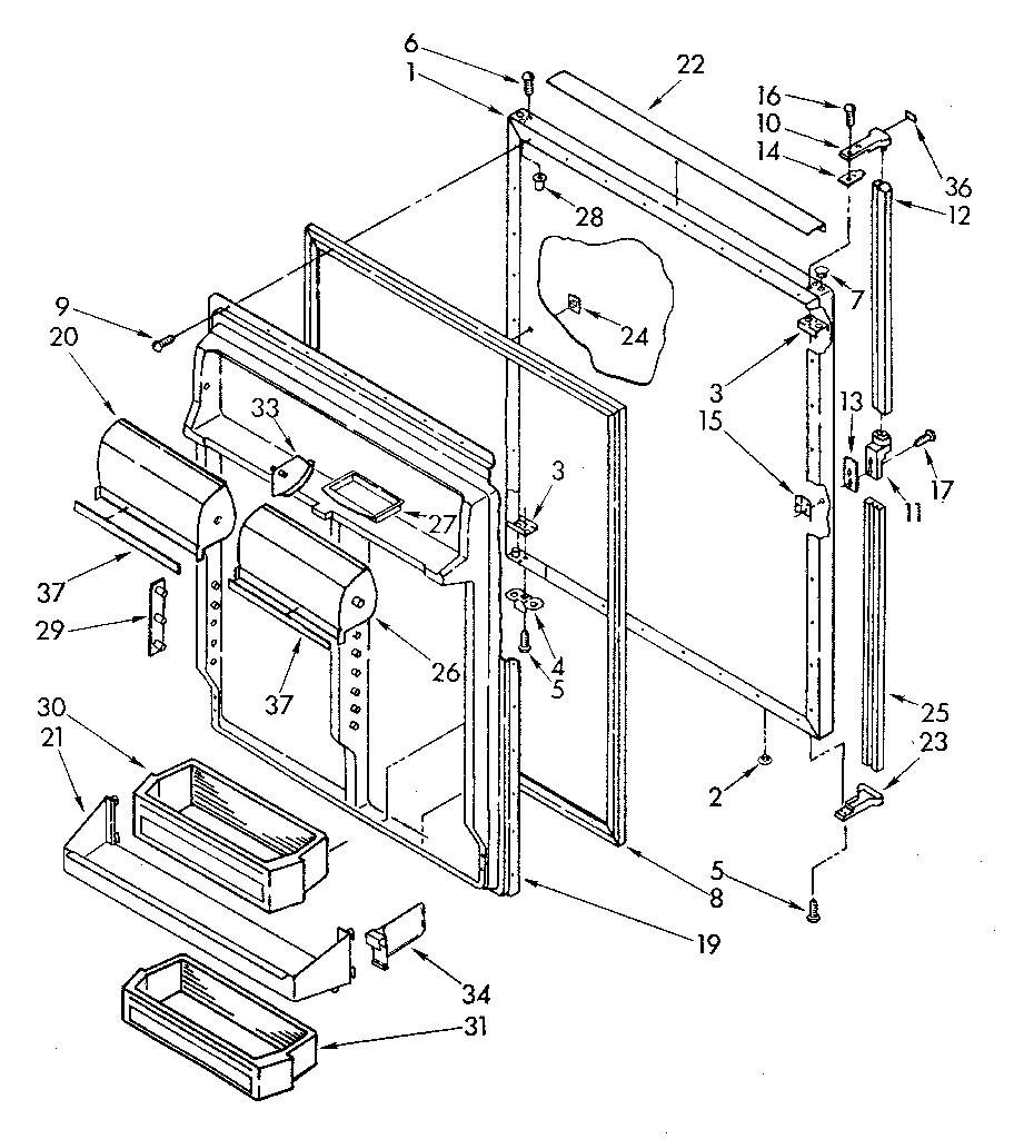 Refrigerator door
