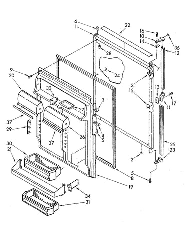 Refrigerator door