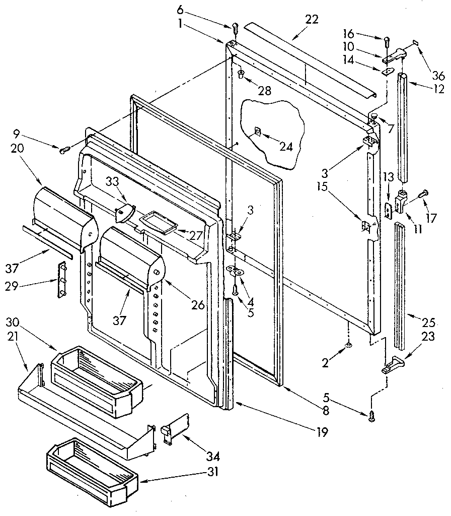 Refrigerator door