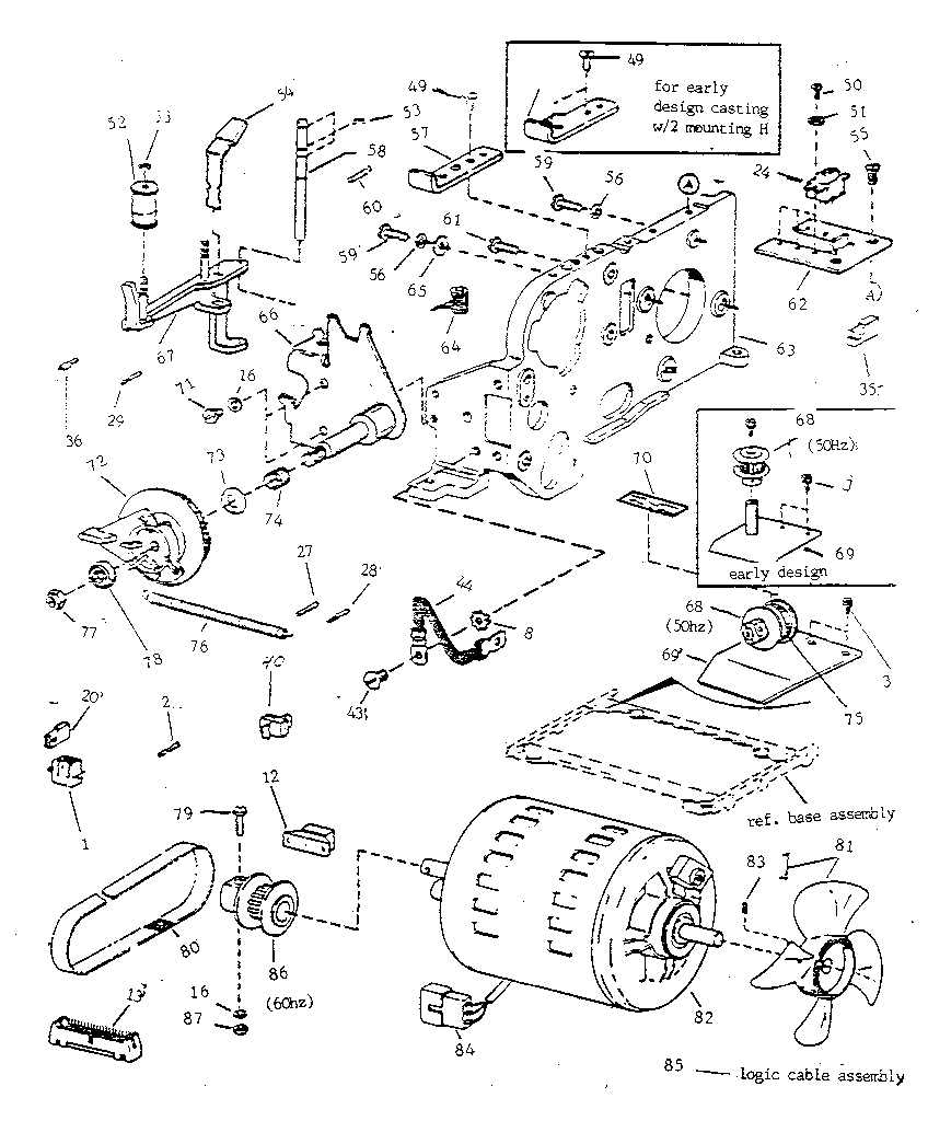 FIG. 5-LEFT CASTING ASSEMBLY AND 402402 MOTOR