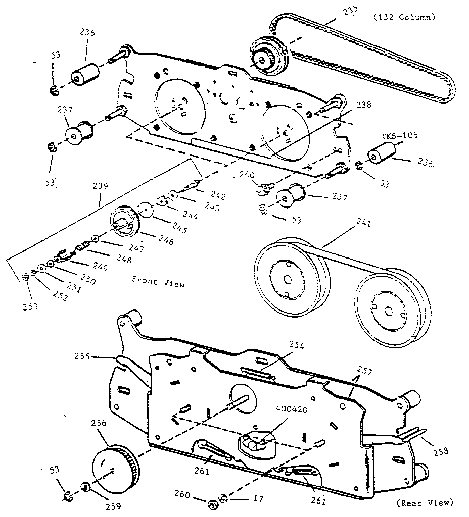 Fig. 10-402420 ribbon feed assembly