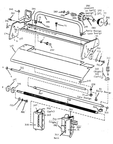 Fig. 13-402660 paper handling assembly (early design)