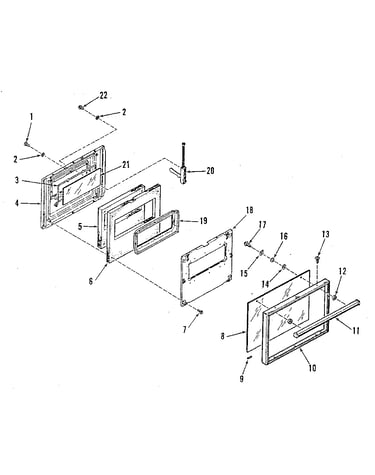 Lower oven door section