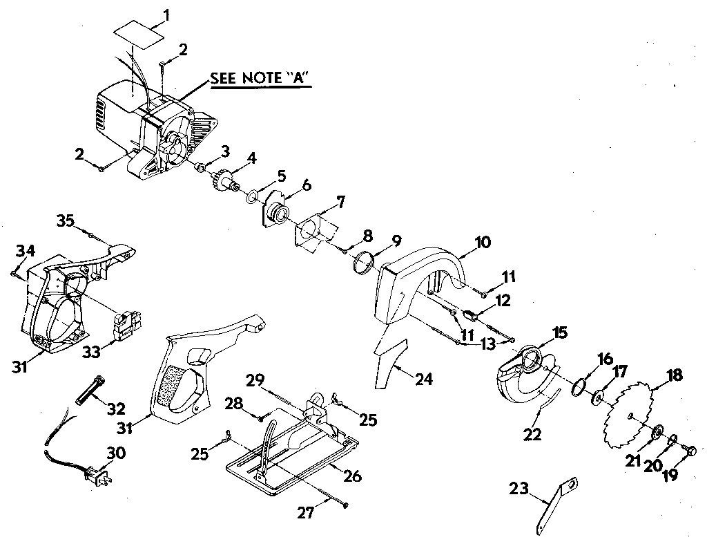 Base and blade assembly