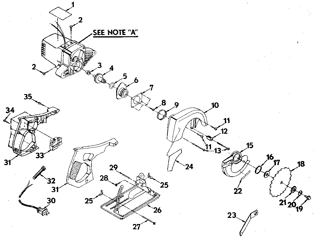 Base and blade assembly