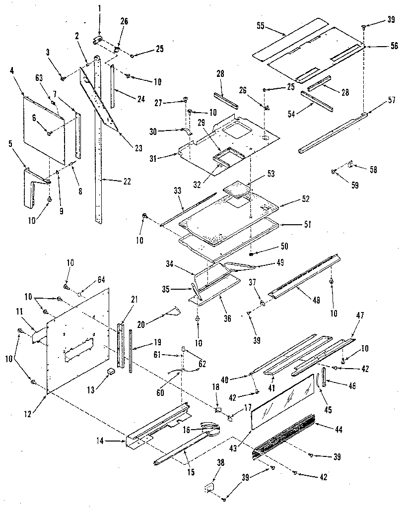 Upper oven section
