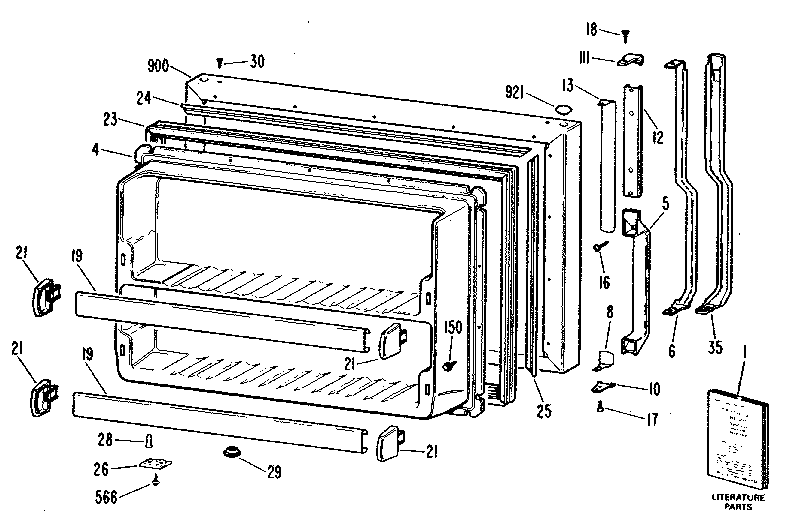 Freezer door