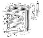 Kenmore 3638651580 fresh food door diagram