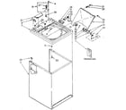 Kenmore 11082892700 top and cabinet diagram