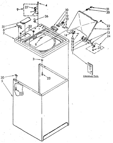 Top and cabinet