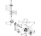 Kenmore 11082892300 brake, clutch, gearcase, motor and pump diagram