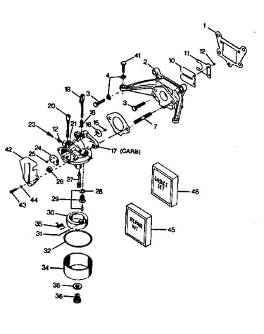 Carburetor & reed plate