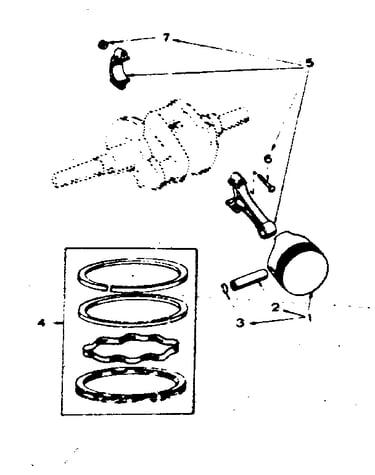 Piston and rod