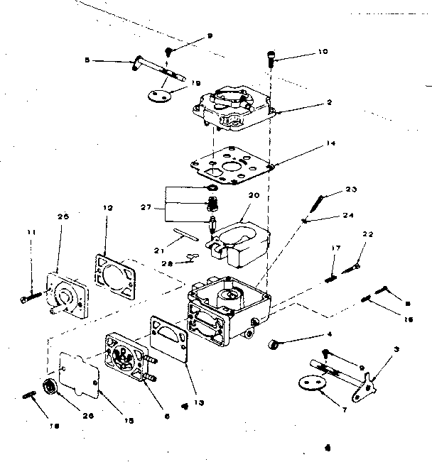 CARBURETOR (WITH INTEGRAL FUEL PUMP) PARTS