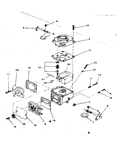 Carburetor (with integral fuel pump) parts