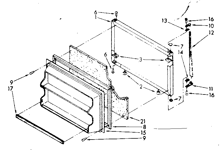 Freezer door parts