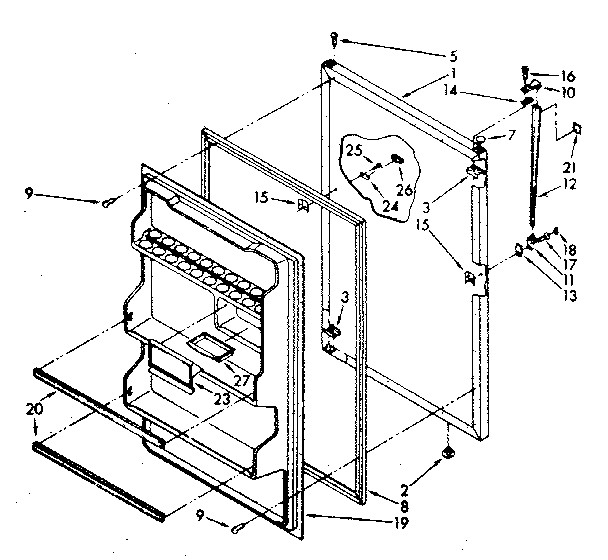 Refrigerator door parts